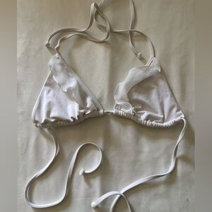 White Triangle Bikini Top
